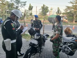 Denpom IX/2 Mataram Laksanakan Razia Kendaraan Bermotor