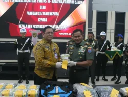 Danpomdam XII/Tpr Hadiri Penyerahan Barang Bukti Narkotika Jenis Sabu dari Pangdam XII/Tpr kepada Kepala BNN Provinsi Kalbar