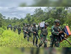 Satgas Yonif 6 Marinir Terangi Kampung Beruto Papua