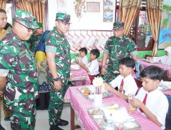 Uji Coba Makan Sehat Bergizi, Pangdam I/BB Tanya Siswa SD: Enak Gak Makanannya?