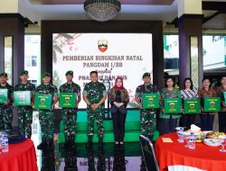 Pangdam I/BB Berbagi Sukacita Natal Bersama Prajurit dan PNS Kodam I/BB