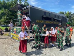 Mendukung Pola Makan Sehat, Kodam I/BB Berikan Makanan Sehat Bergizi untuk Siswa SD dan TK di Sibiru-biru
