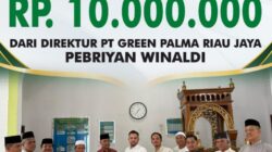 Jumat Berkah di Kampa: Direktur PT Green Palma Riau Jaya Serahkan Bantuan Rp10 Juta untuk Pembangunan Masjid Al-Husna