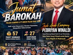 Jumat Barokah Menyentuh Hati: Polsek Kampar & PT Green Palma Riau Jaya Hadirkan Senyum untuk Warga dan Anak Yatim